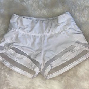 White Lululemon shorts